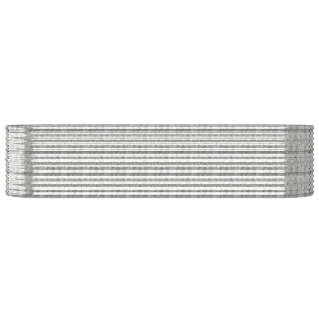 Hochbeet Verzinkter Stahl 296x80x68 cm Silbern