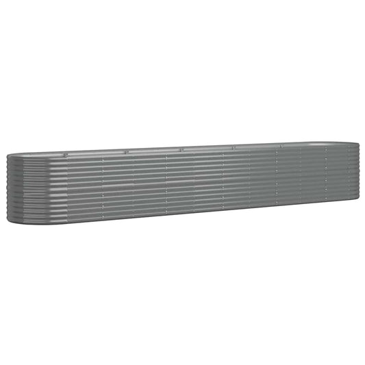 Hochbeet Verzinkter Stahl 440x80x68 cm Grau