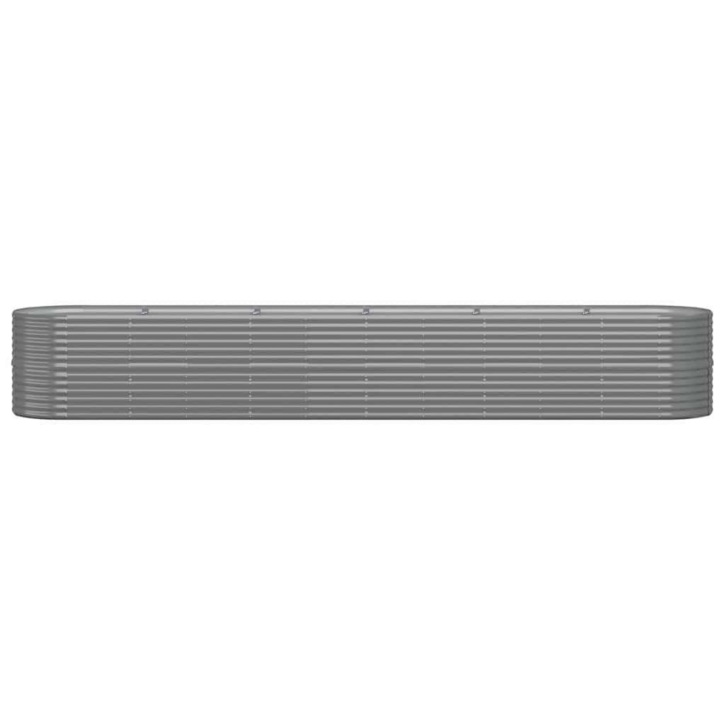 Hochbeet Verzinkter Stahl 440x80x68 cm Grau
