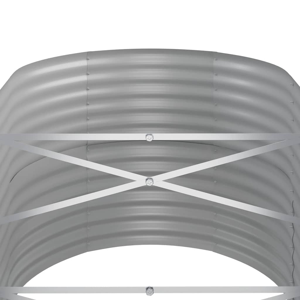 Hochbeet Verzinkter Stahl 440x80x68 cm Grau