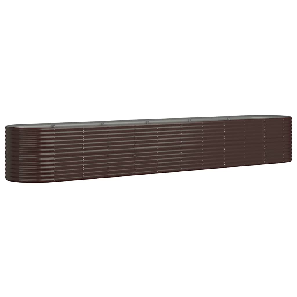 Hochbeet Verzinkter Stahl 440x80x68 cm Braun