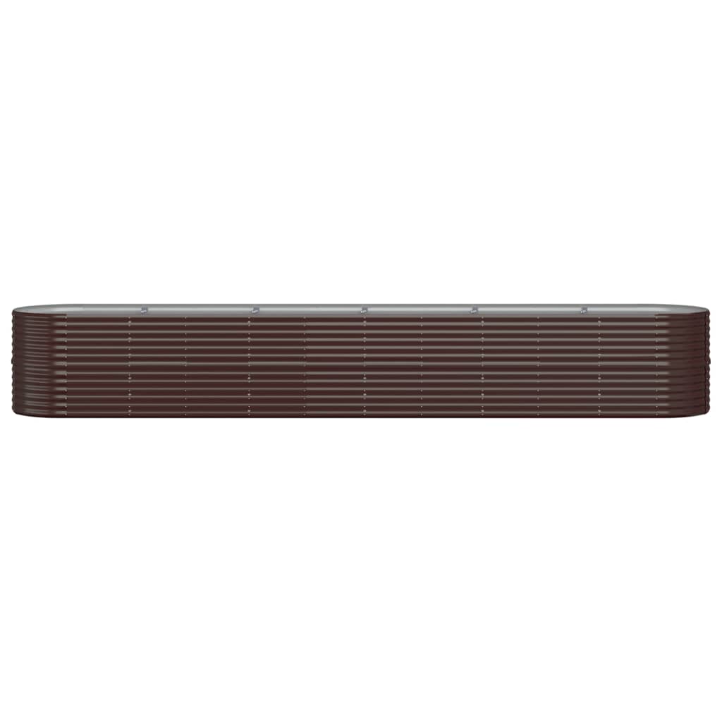 Hochbeet Verzinkter Stahl 440x80x68 cm Braun