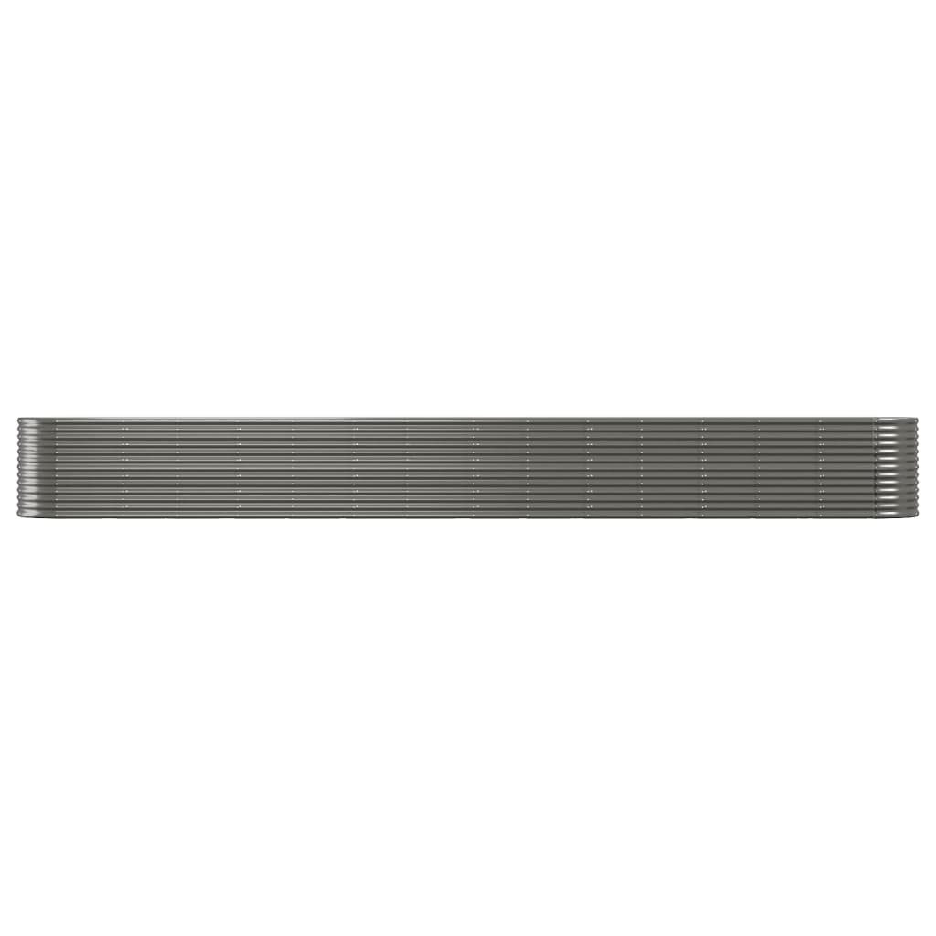 Hochbeet Pulverbeschichteter Stahl 620x80x68 cm Grau