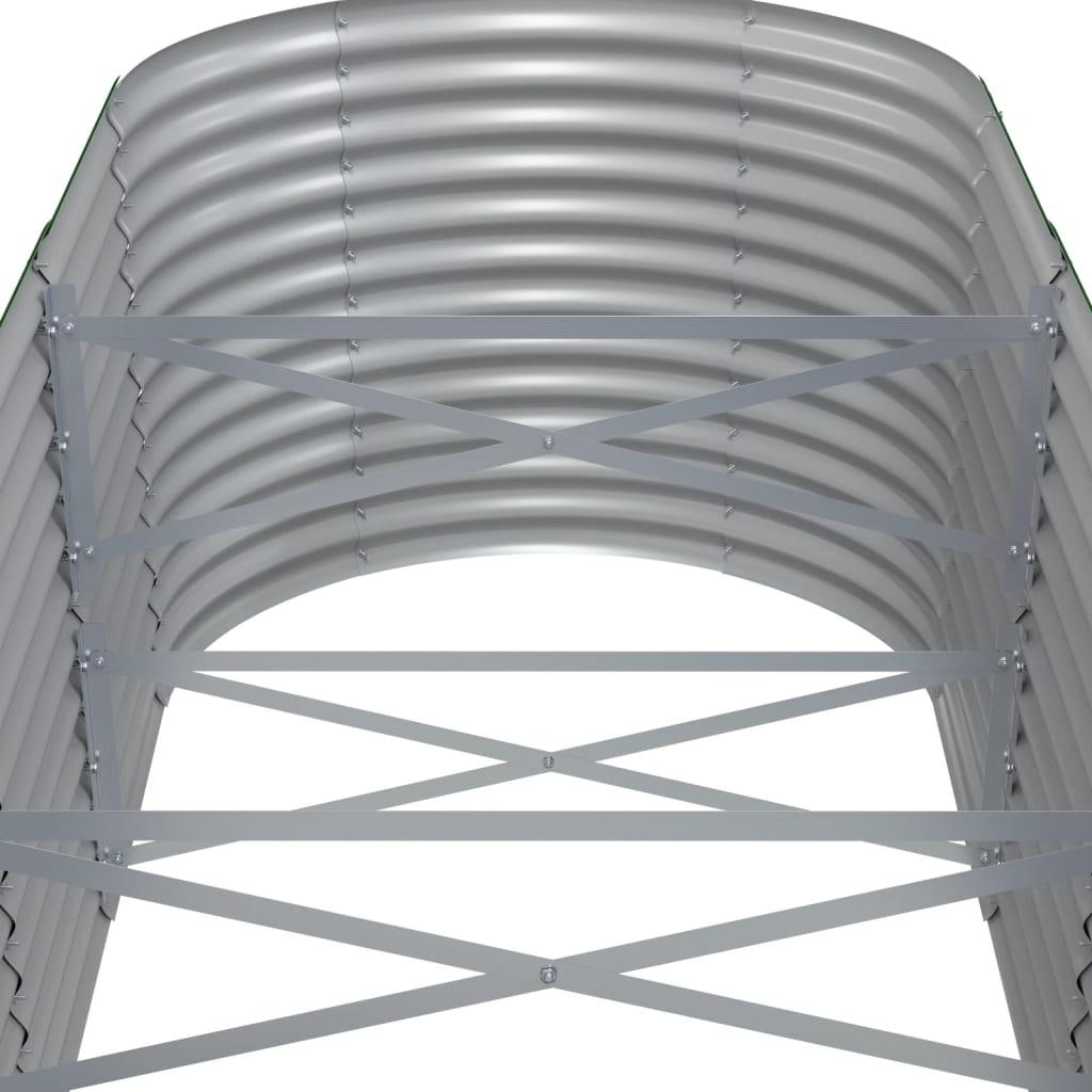 Hochbeet Pulverbeschichteter Stahl 620x80x68 cm Grau