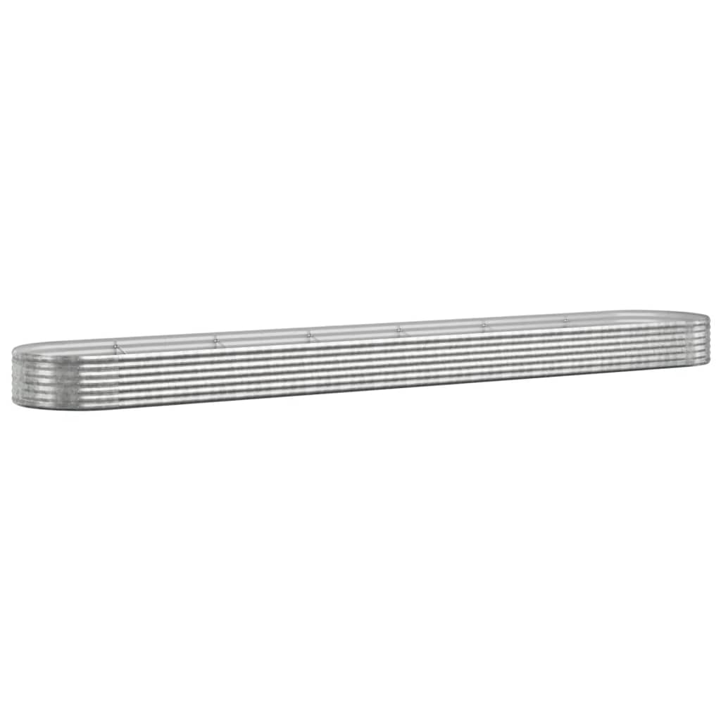 Hochbeet Verzinkter Stahl 544x100x36 cm Silbern