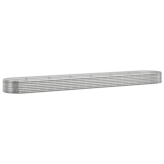 Hochbeet Verzinkter Stahl 544x100x36 cm Silbern