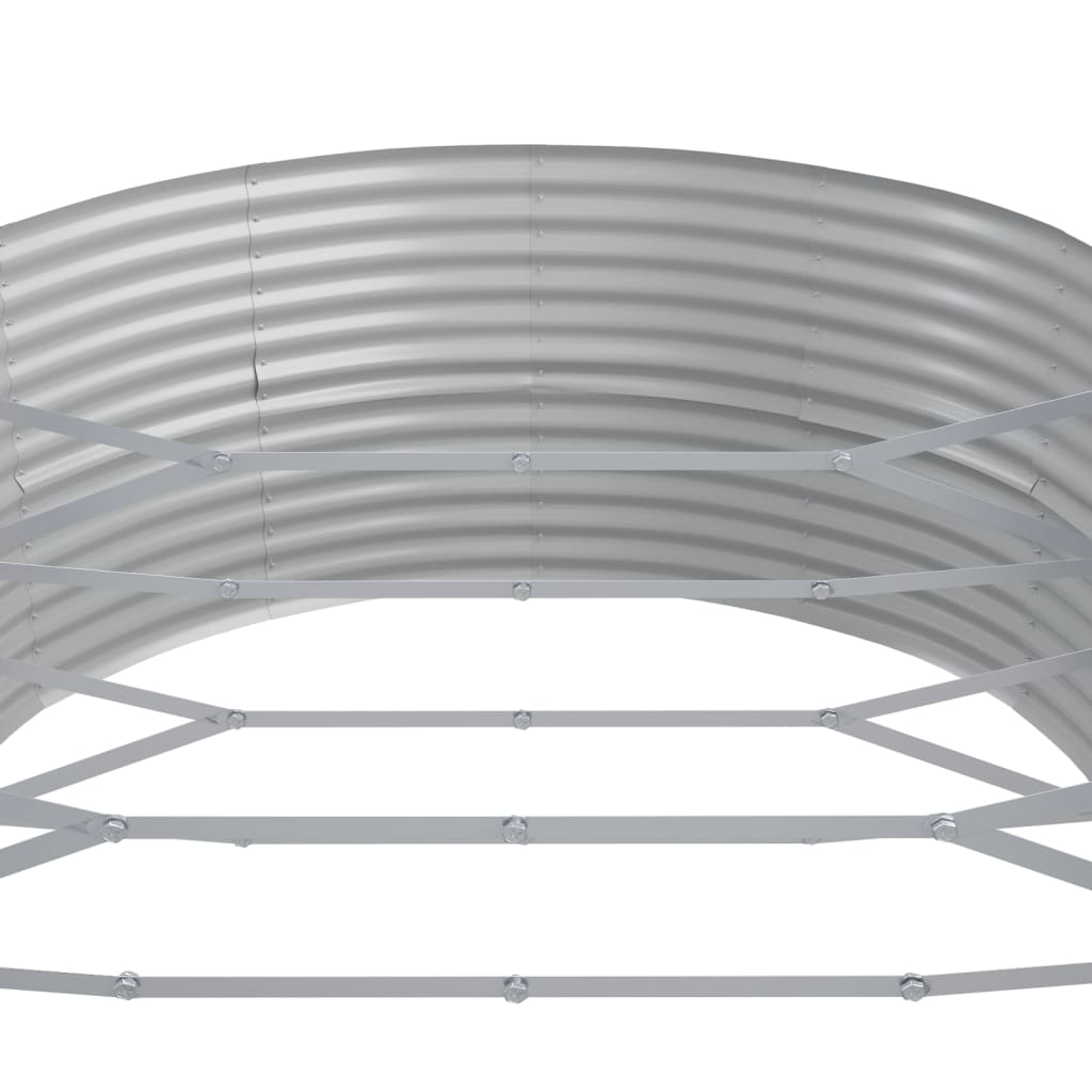 Hochbeet Verzinkter Stahl 544x100x36 cm Silbern