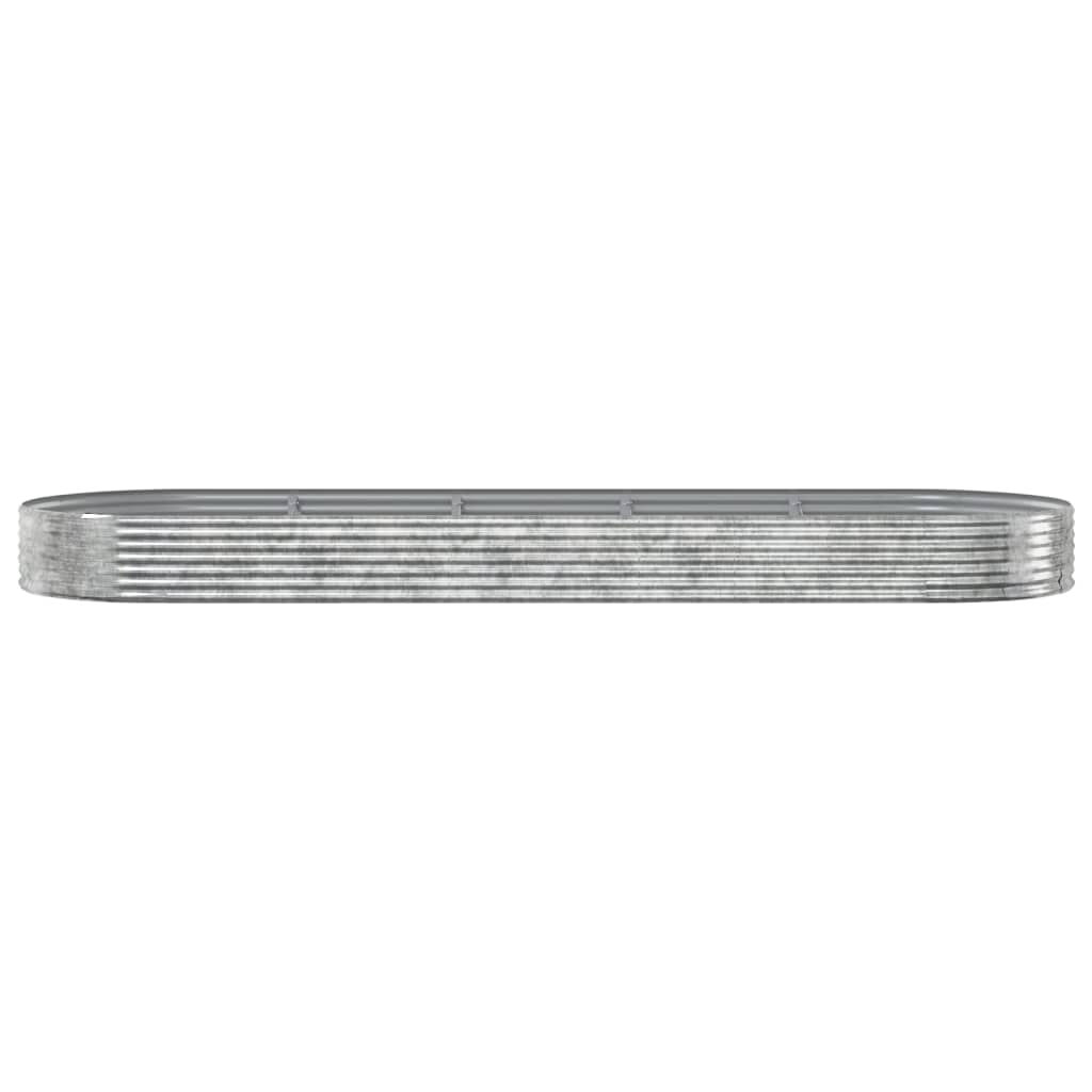 Hochbeet Verzinkter Stahl 450x140x36 cm Silbern
