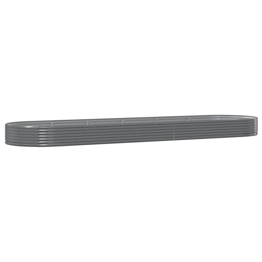 Hochbeet Verzinkter Stahl 523x140x36 cm Grau