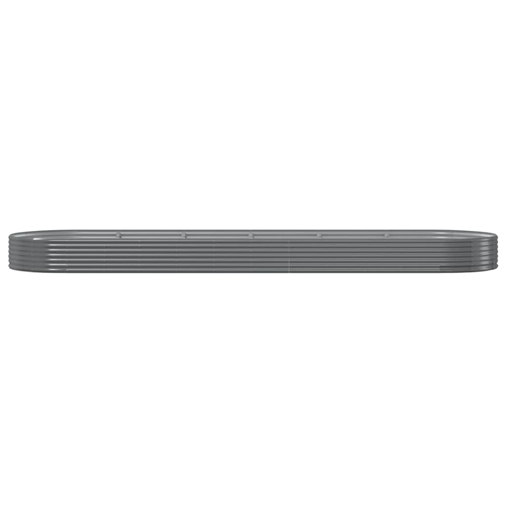 Hochbeet Verzinkter Stahl 523x140x36 cm Grau