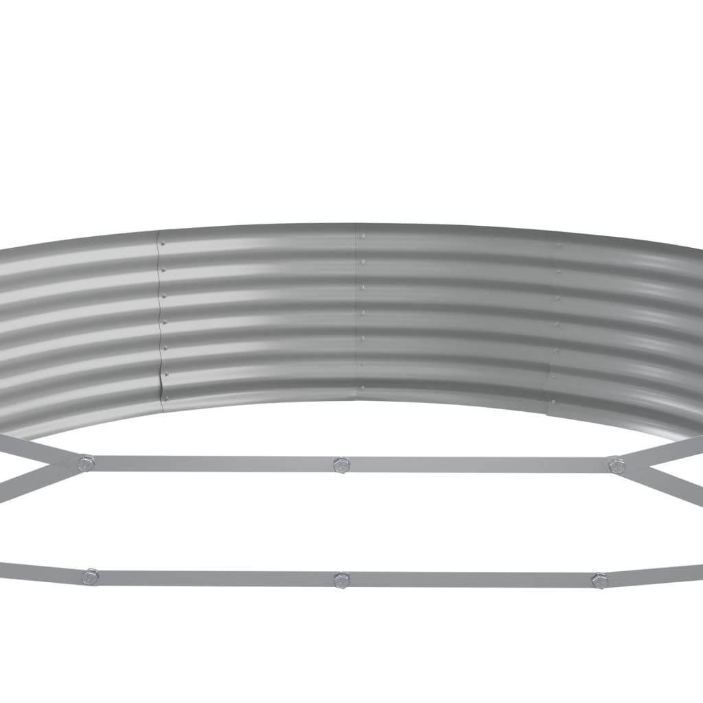 Hochbeet Verzinkter Stahl 523x140x36 cm Silbern