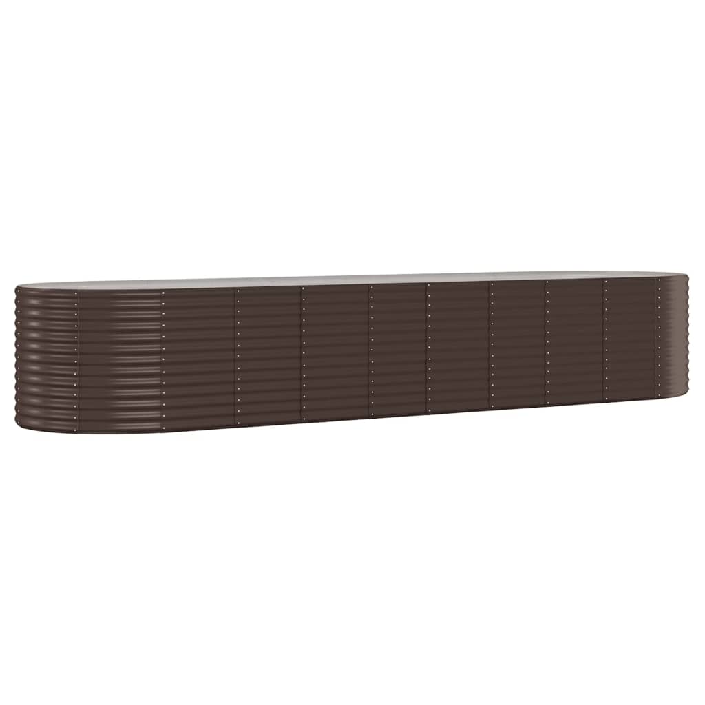 Hochbeet Verzinkter Stahl 396x100x68 cm Braun
