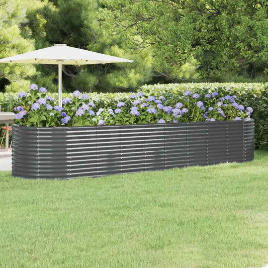 Hochbeet Verzinkter Stahl 396x100x68 cm Anthrazit