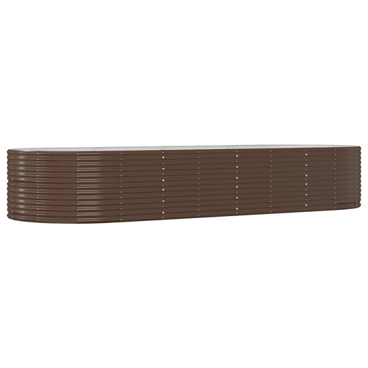 Hochbeet Braun 367x140x68 cm Verzinkter Stahl