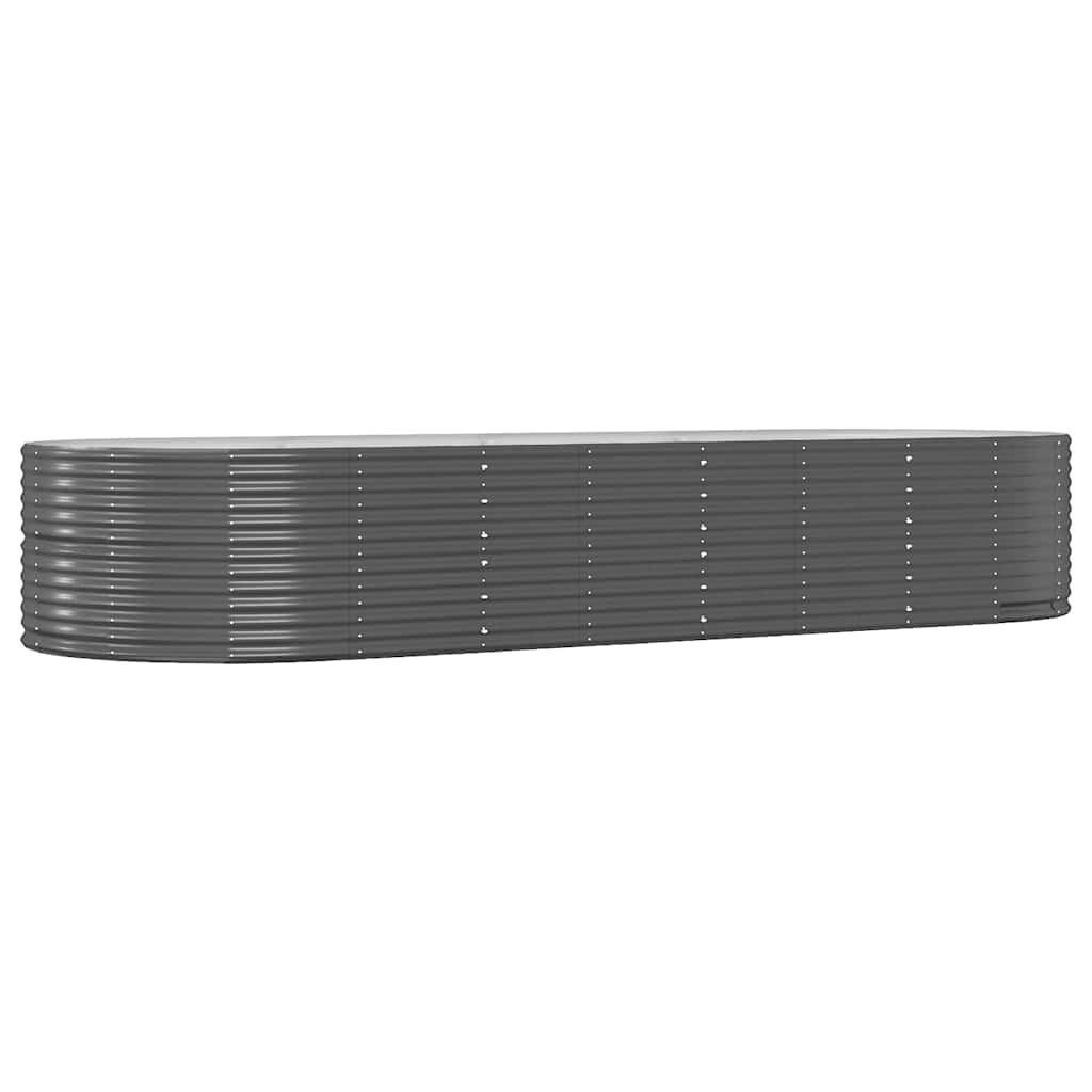Hochbeet Anthrazit 367x140x68 cm Verzinkter Stahl