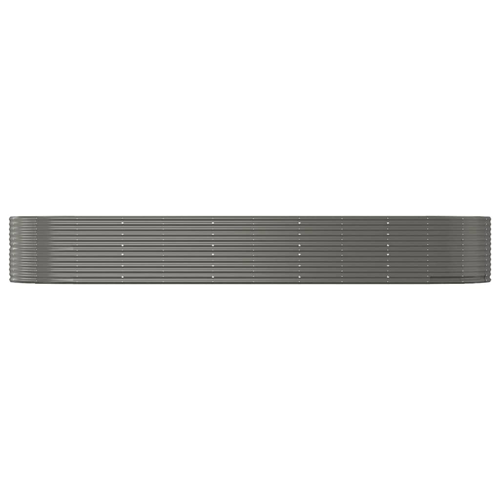 Hochbeet Grau 447x140x68 cm Verzinkter Stahl