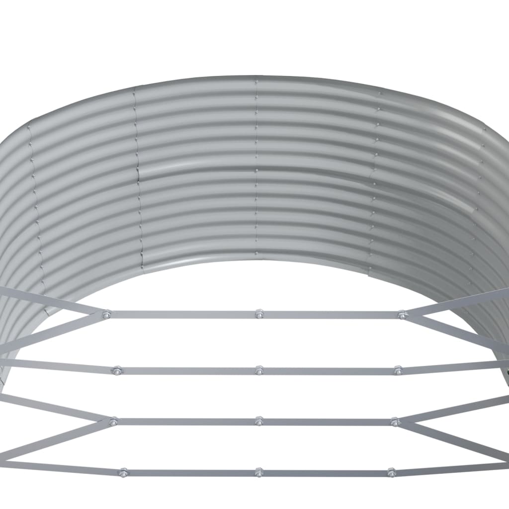 Hochbeet Grau 447x140x68 cm Verzinkter Stahl