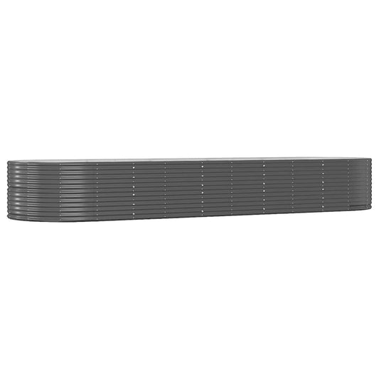 Hochbeet Anthrazit 447x140x68 cm Verzinkter Stahl