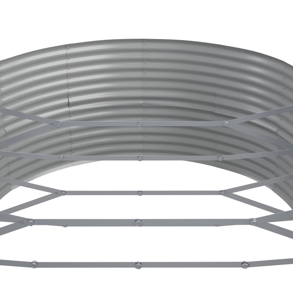 Hochbeet Pulverbeschichteter Stahl 510x140x68 cm Grau