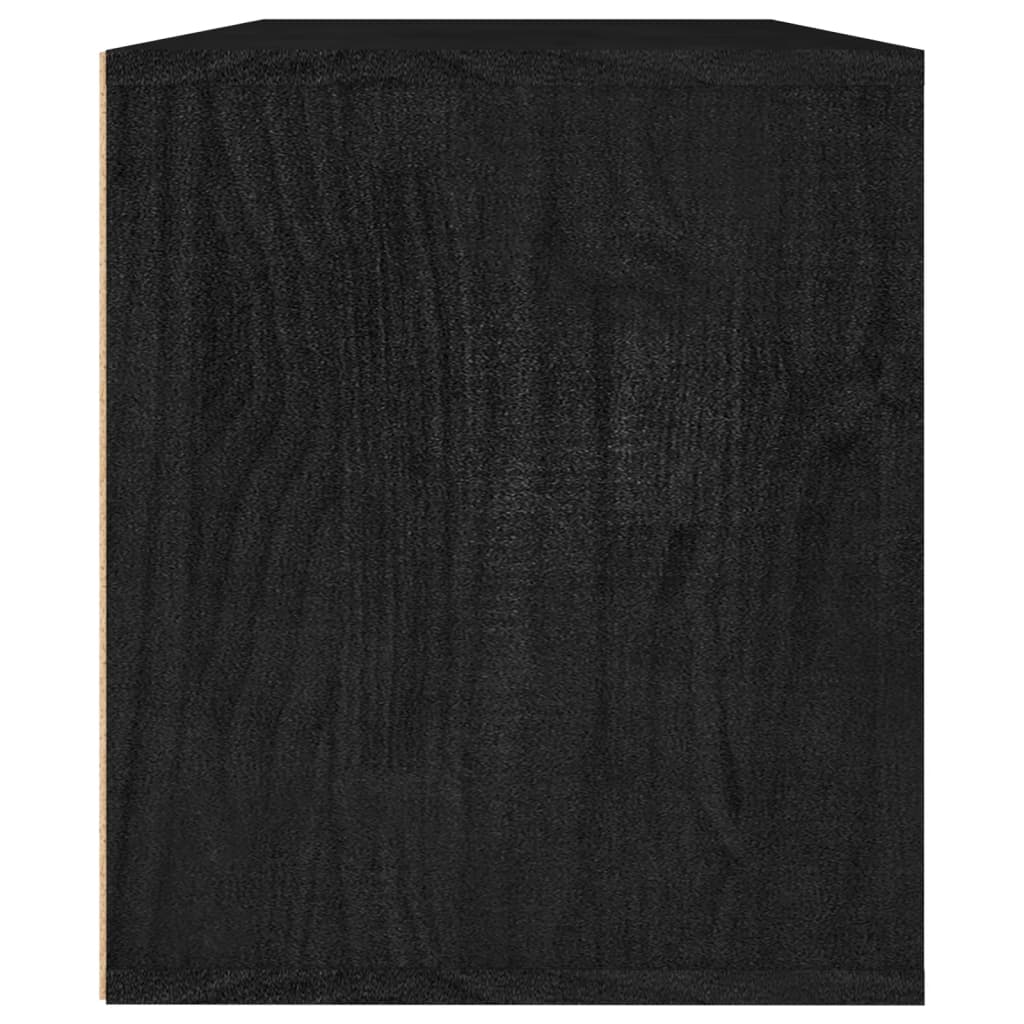 TV-Schränke 3 Stk. Schwarz Massivholz Kiefer
