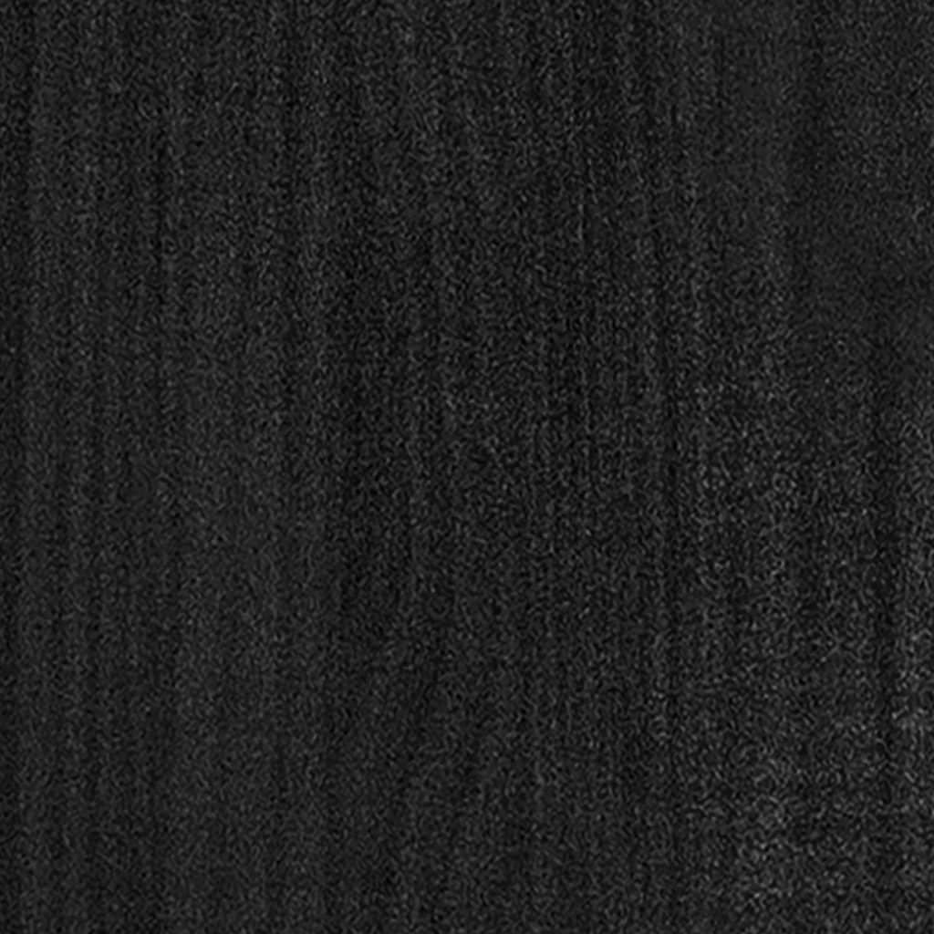 TV-Schränke 3 Stk. Schwarz Massivholz Kiefer