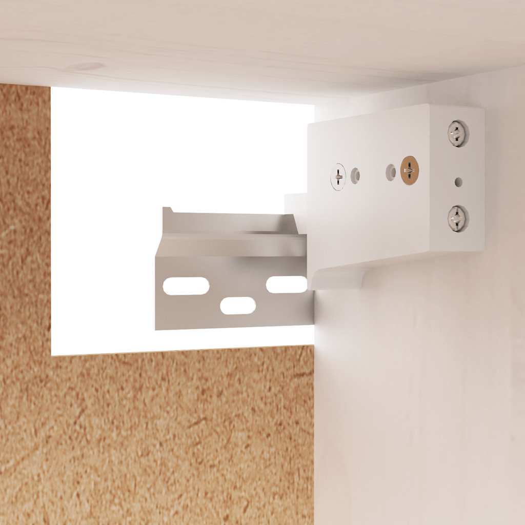 3-teiliges TV-Schrank-Set Weißes Massivholz Kiefer
