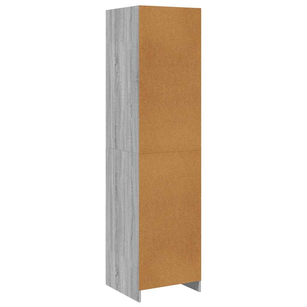 Kleiderschrank mit Schubladen Grau Sonoma 50x50x200 cm