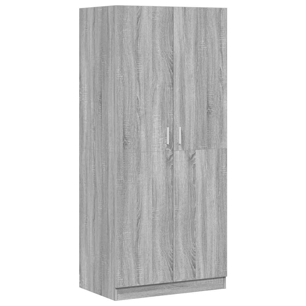 Kleiderschrank Grau Sonoma 80x52x180 cm Holzwerkstoff