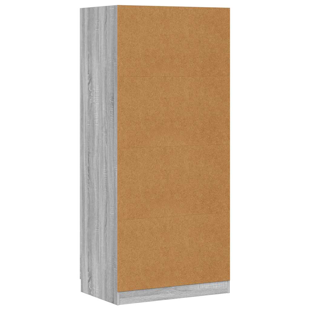 Kleiderschrank Grau Sonoma 80x52x180 cm Holzwerkstoff