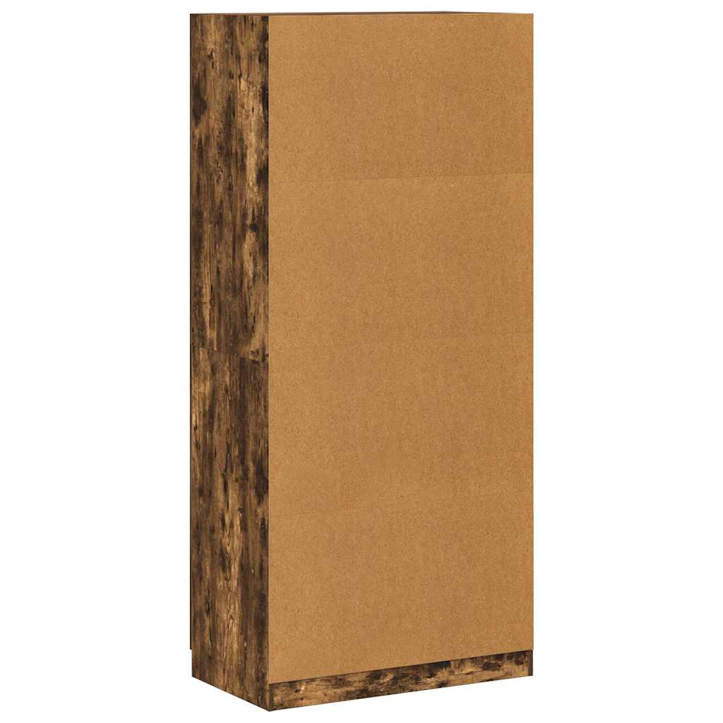 Kleiderschrank Räuchereiche 90x52x200 cm Holzwerkstoff