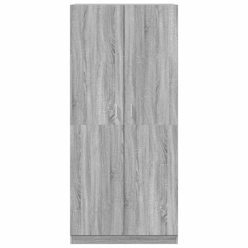 Kleiderschrank Grau Sonoma 90x52x200 cm Holzwerkstoff