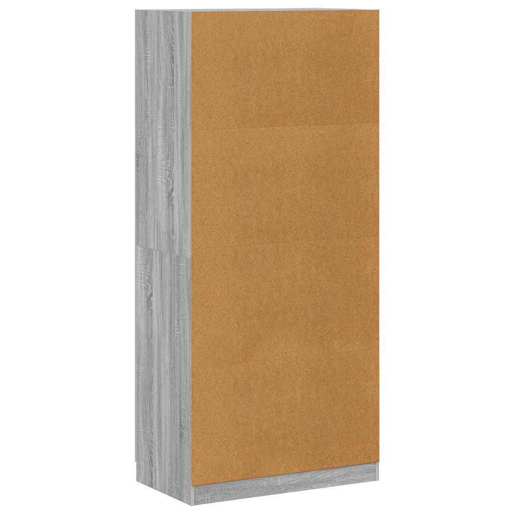 Kleiderschrank Grau Sonoma 90x52x200 cm Holzwerkstoff