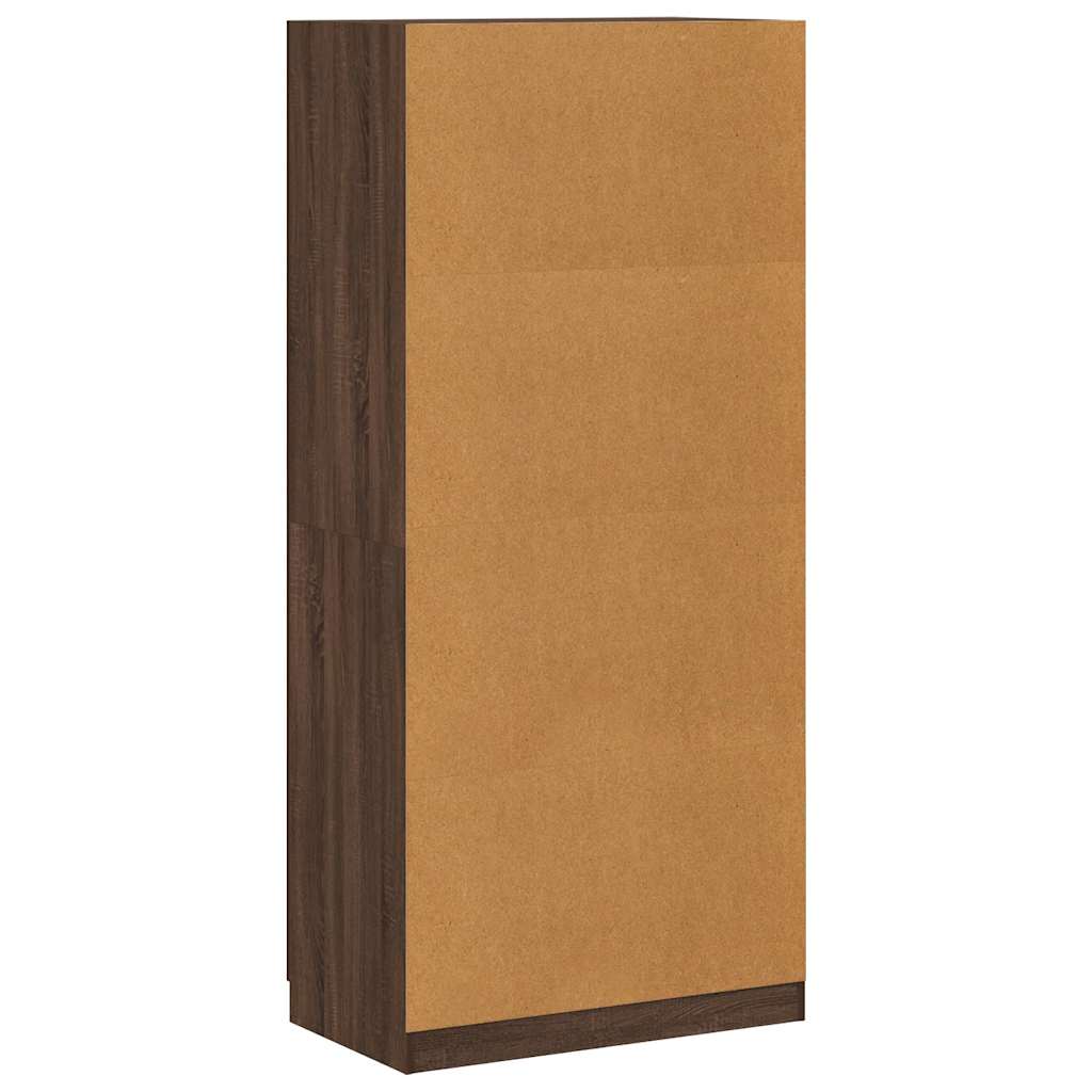Kleiderschrank Braun Eichen-Optik 90x52x200 cm Holzwerkstoff