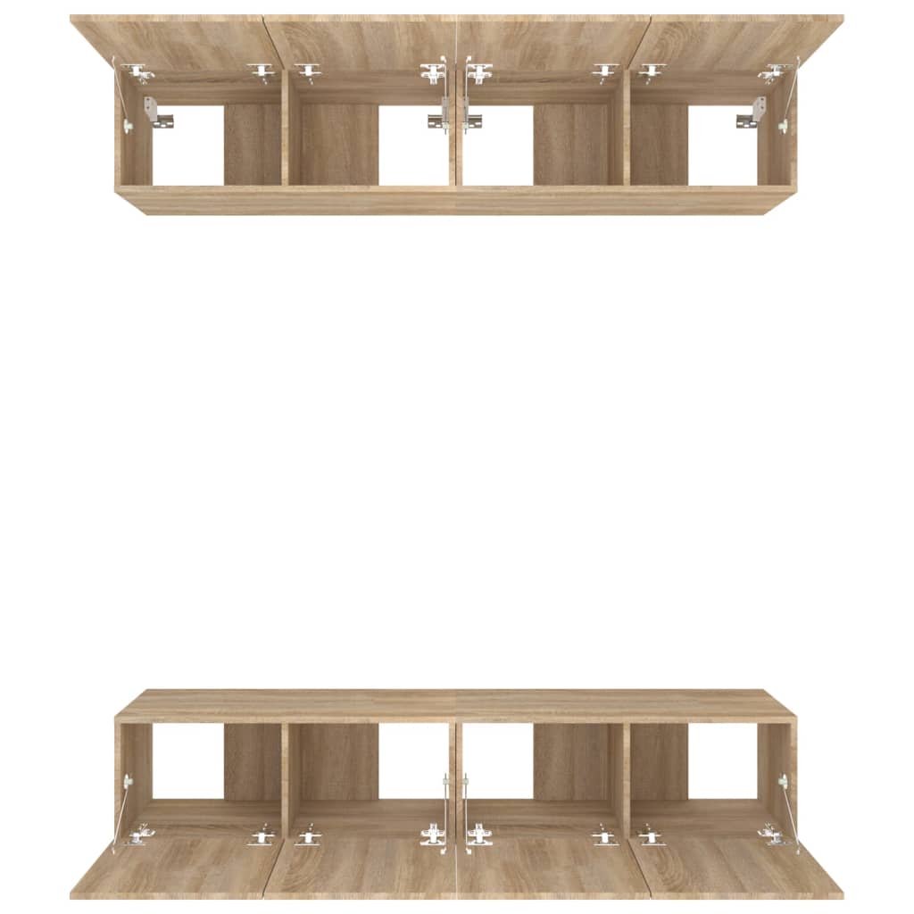 TV-Schränke 4 Stk. Sonoma-Eiche 80x30x30 cm Holzwerkstoff