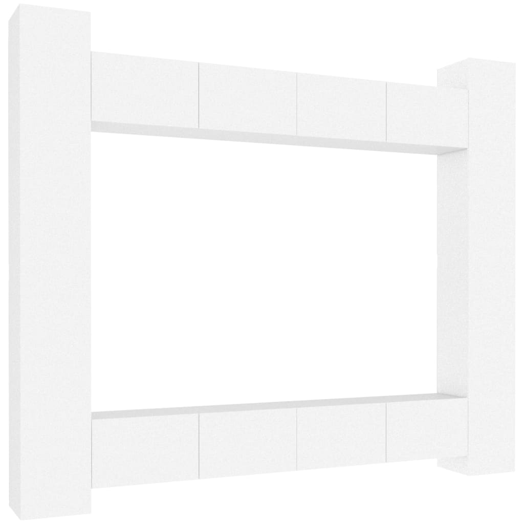8-tlg. TV-Schrank-Set Weiß Holzwerkstoff