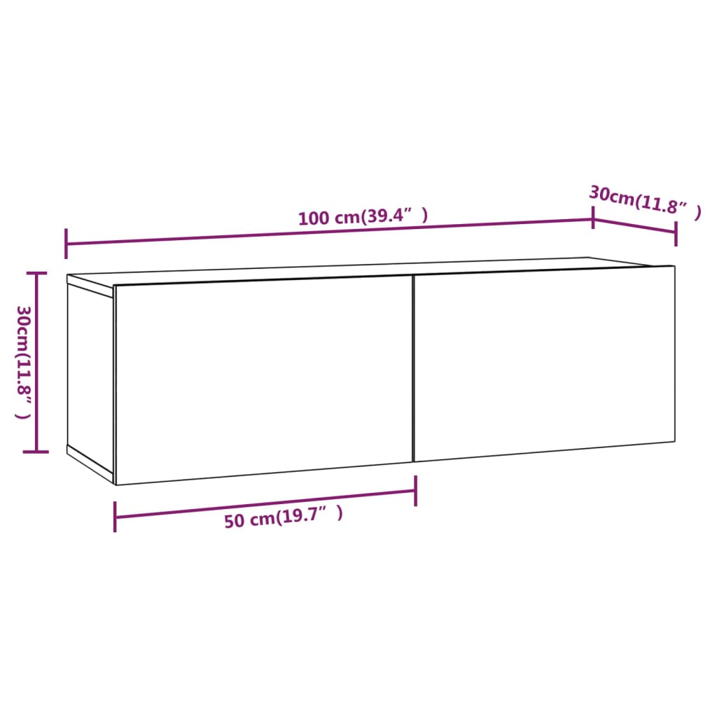 8-tlg. TV-Schrank-Set Weiß Holzwerkstoff