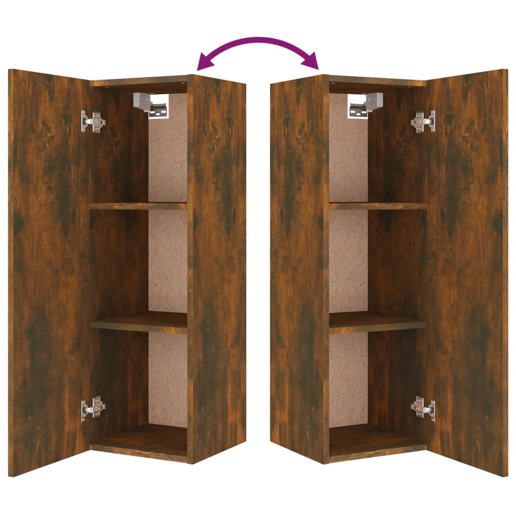 8-tlg. TV-Schrank-Set Räuchereiche Holzwerkstoff