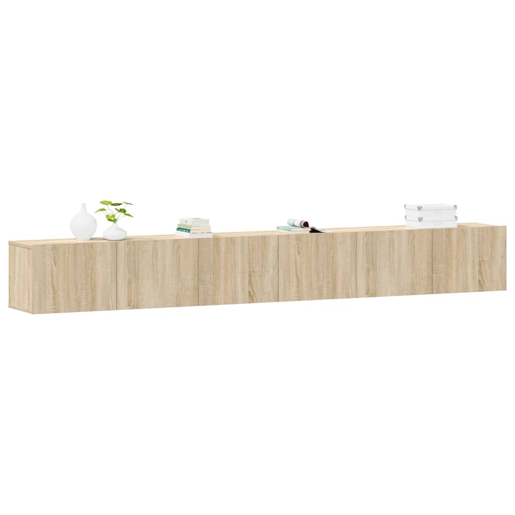 3-tlg. TV-Schrank-Set Sonoma-Eiche Holzwerkstoff