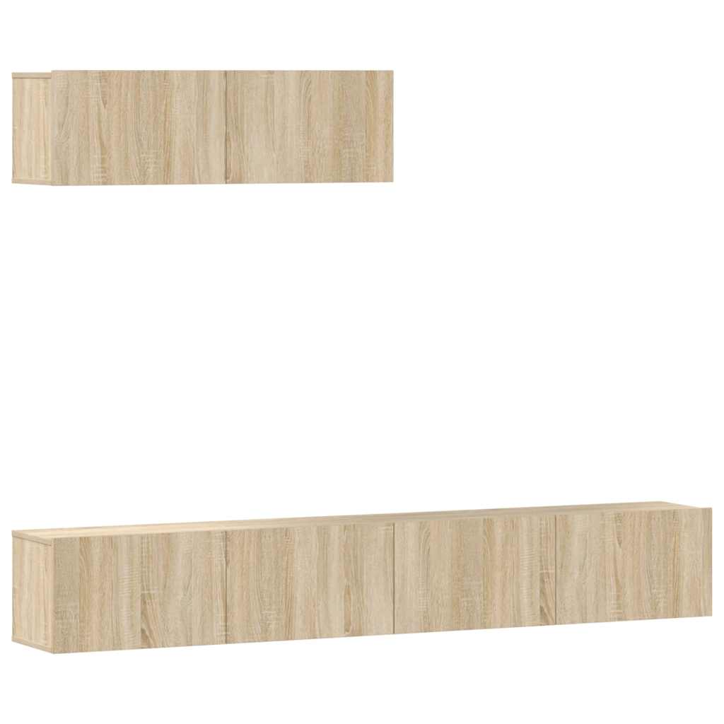 3-tlg. TV-Schrank-Set Sonoma-Eiche Holzwerkstoff