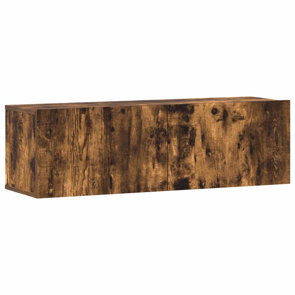 3-tlg. TV-Schrank-Set Räuchereiche Holzwerkstoff