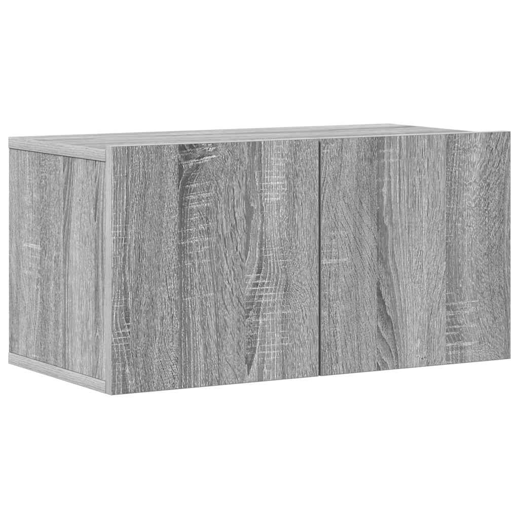 7-tlg. TV-Schrank-Set Grau Sonoma Holzwerkstoff