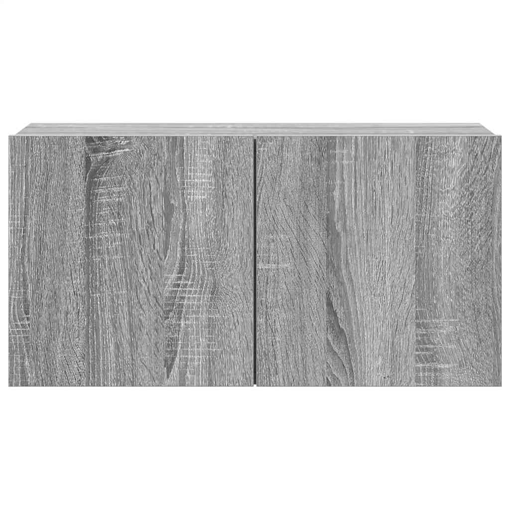 7-tlg. TV-Schrank-Set Grau Sonoma Holzwerkstoff