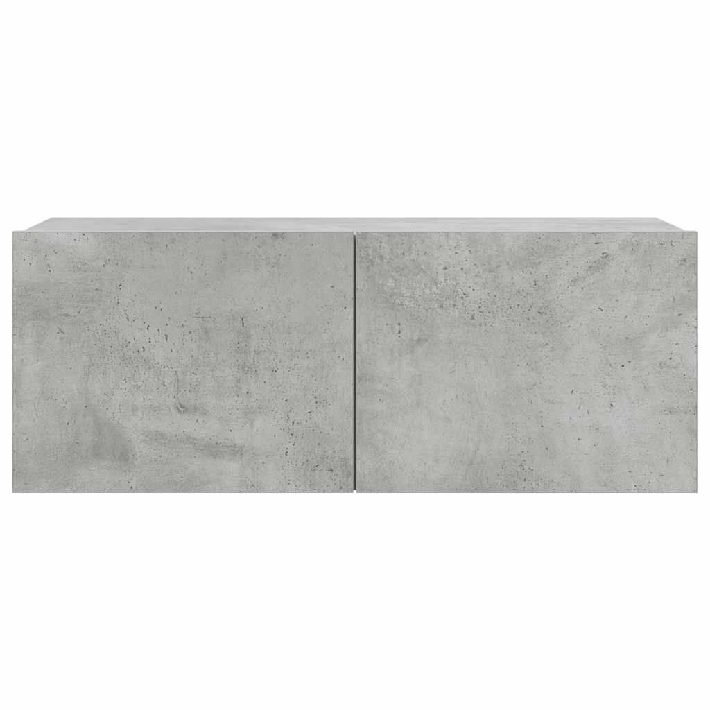 7-tlg. TV-Schrank-Set Betongrau Holzwerkstoff