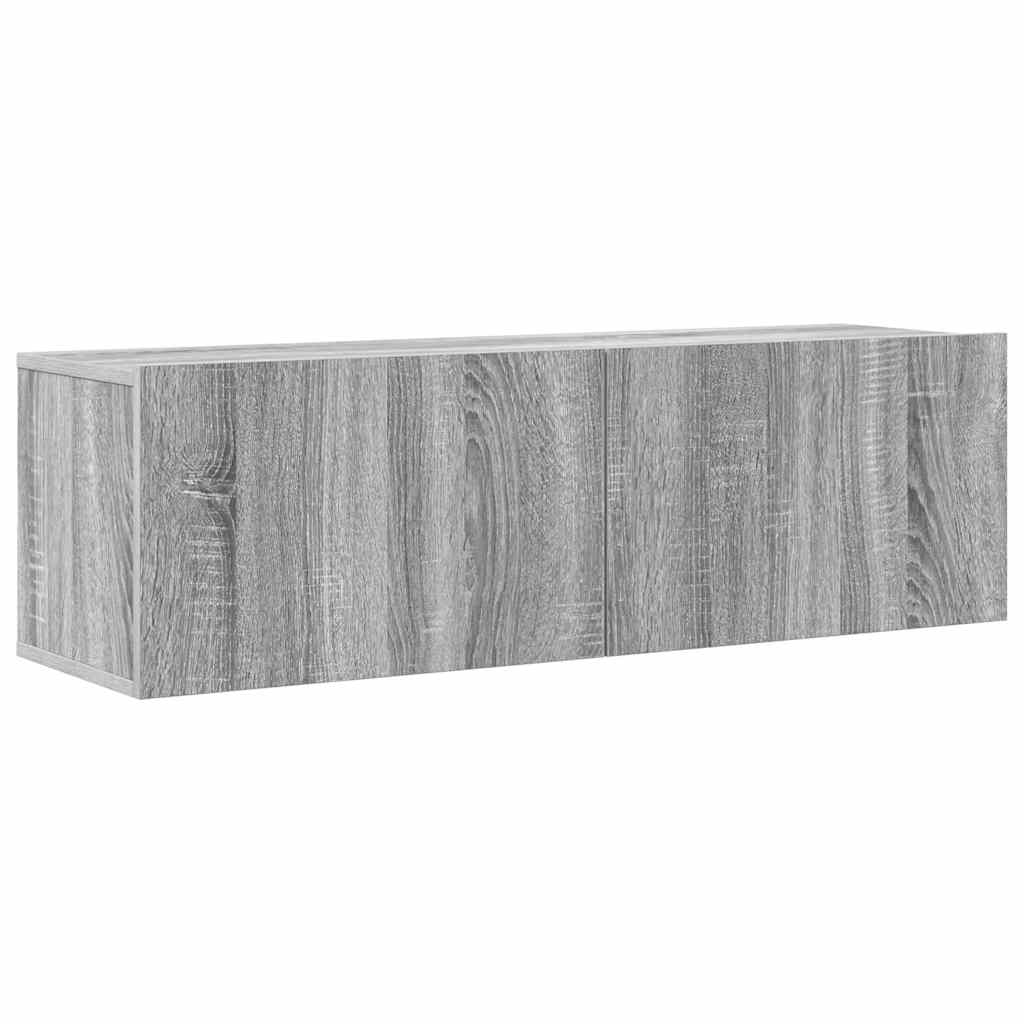 7-tlg. TV-Schrank-Set Grau Sonoma Holzwerkstoff