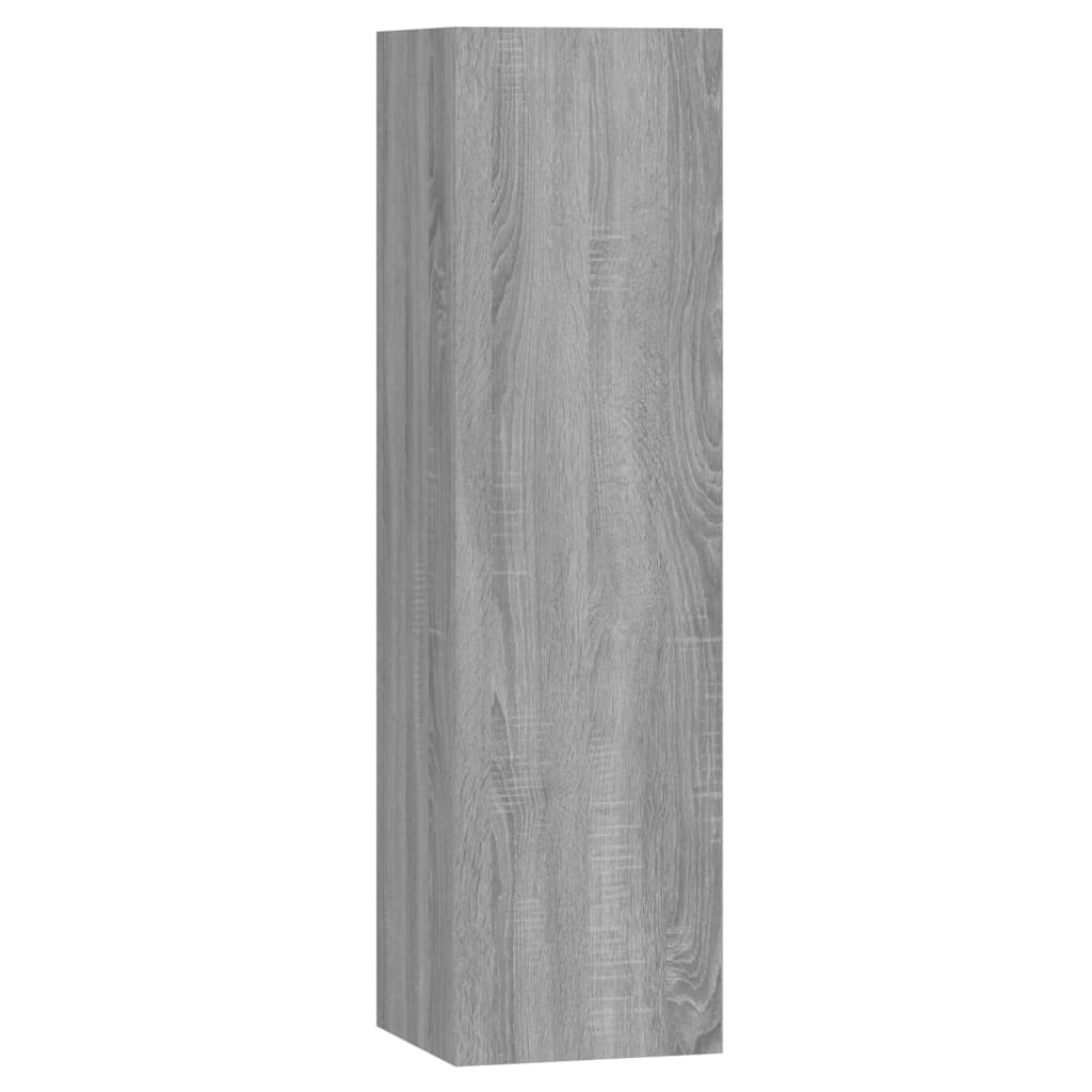 7-tlg. TV-Schrank-Set Grau Sonoma Holzwerkstoff