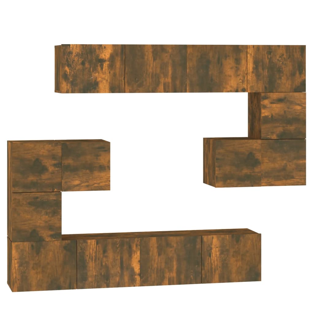 TV-Wandschrank Räuchereiche Holzwerkstoff