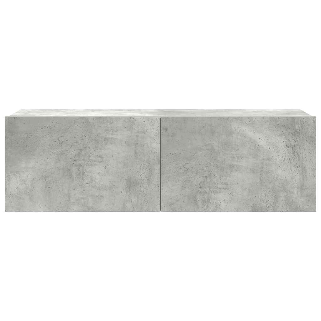 4-tlg. TV-Schrank-Set Betongrau Holzwerkstoff