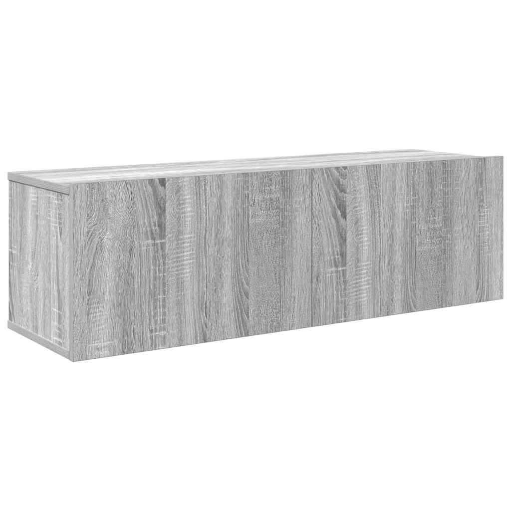 4-tlg. TV-Schrank-Set Grau Sonoma Holzwerkstoff