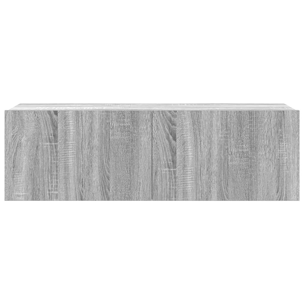 4-tlg. TV-Schrank-Set Grau Sonoma Holzwerkstoff