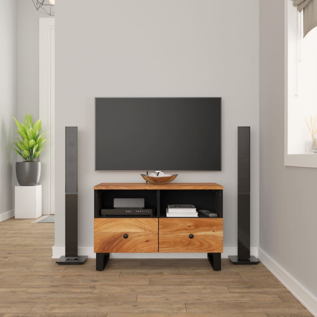 TV-Schrank 70x33x46 cm Massivholz Akazie